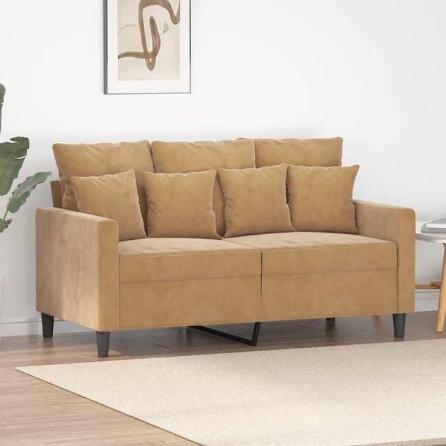 vidaXL Sofa 2-Sitzer-Sofa Gelb 120 cm Samt günstig online kaufen