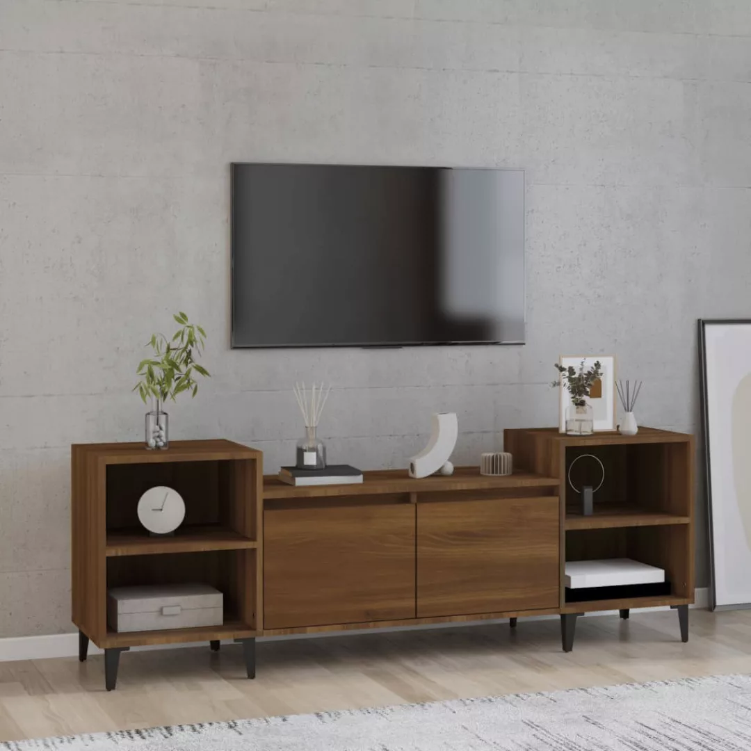 Vidaxl Tv-schrank Braun Eichen-optik 160x35x55 Cm Holzwerkstoff günstig online kaufen