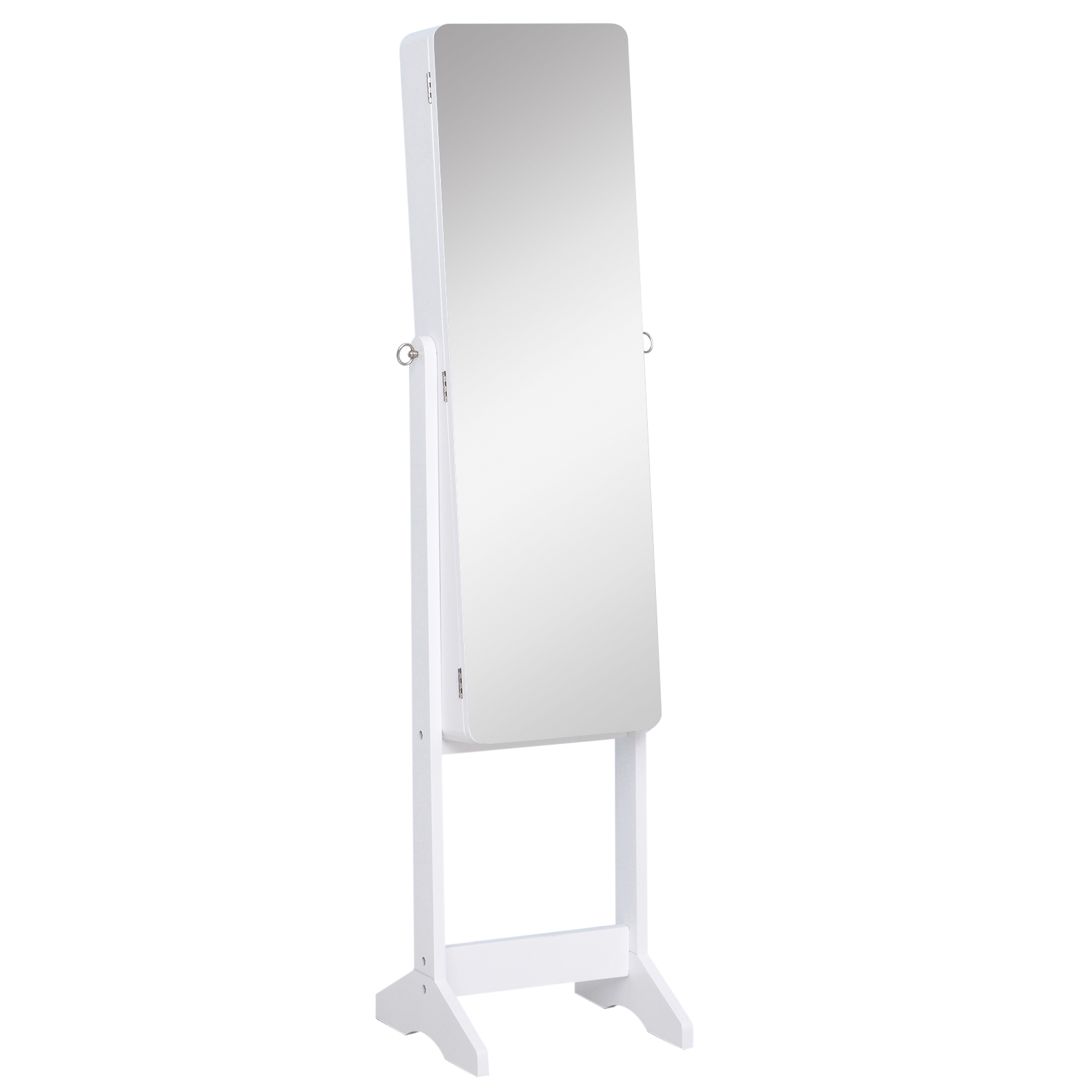 HOMCOM LED Schmuckschrank mit Innenspiegel Spiegelschrank klappbare Ablage günstig online kaufen
