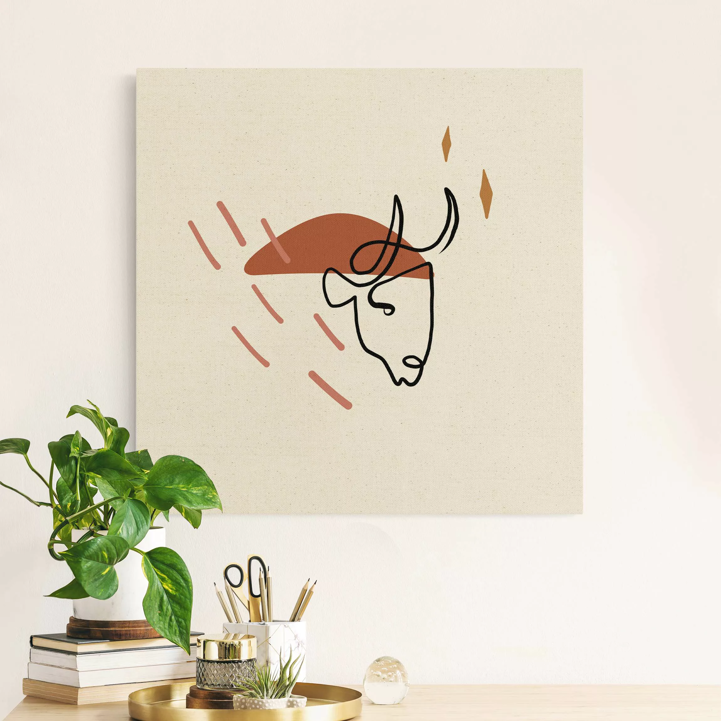 Leinwandbild auf Naturcanvas Picasso Interpretation - Stier günstig online kaufen