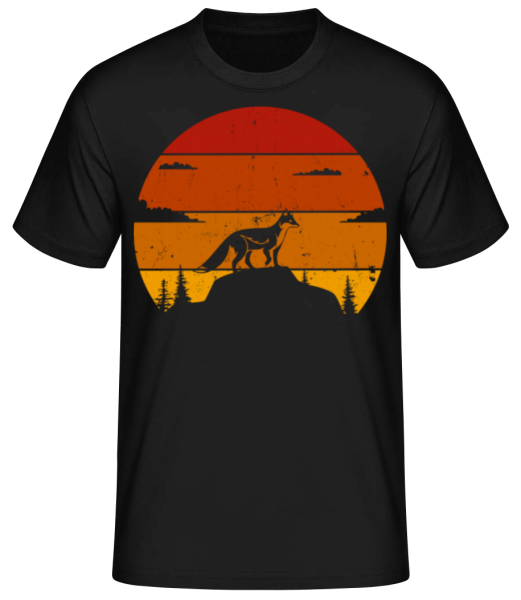 Retro Sonnenuntergang Fuchs · Männer Basic T-Shirt günstig online kaufen