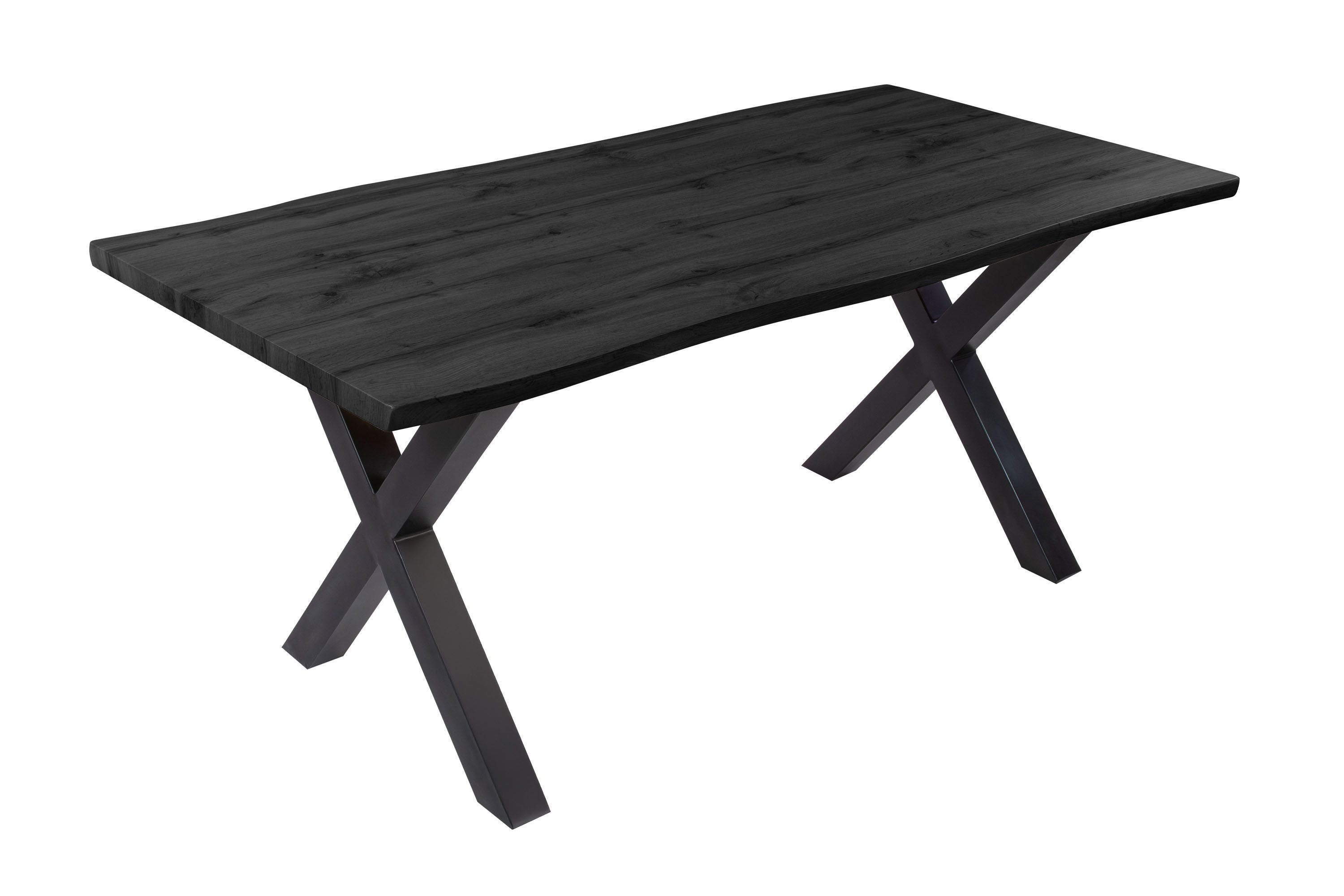 Loreno® Esstisch Josy, Holz-Optik Grau, Baumkante, günstig online kaufen