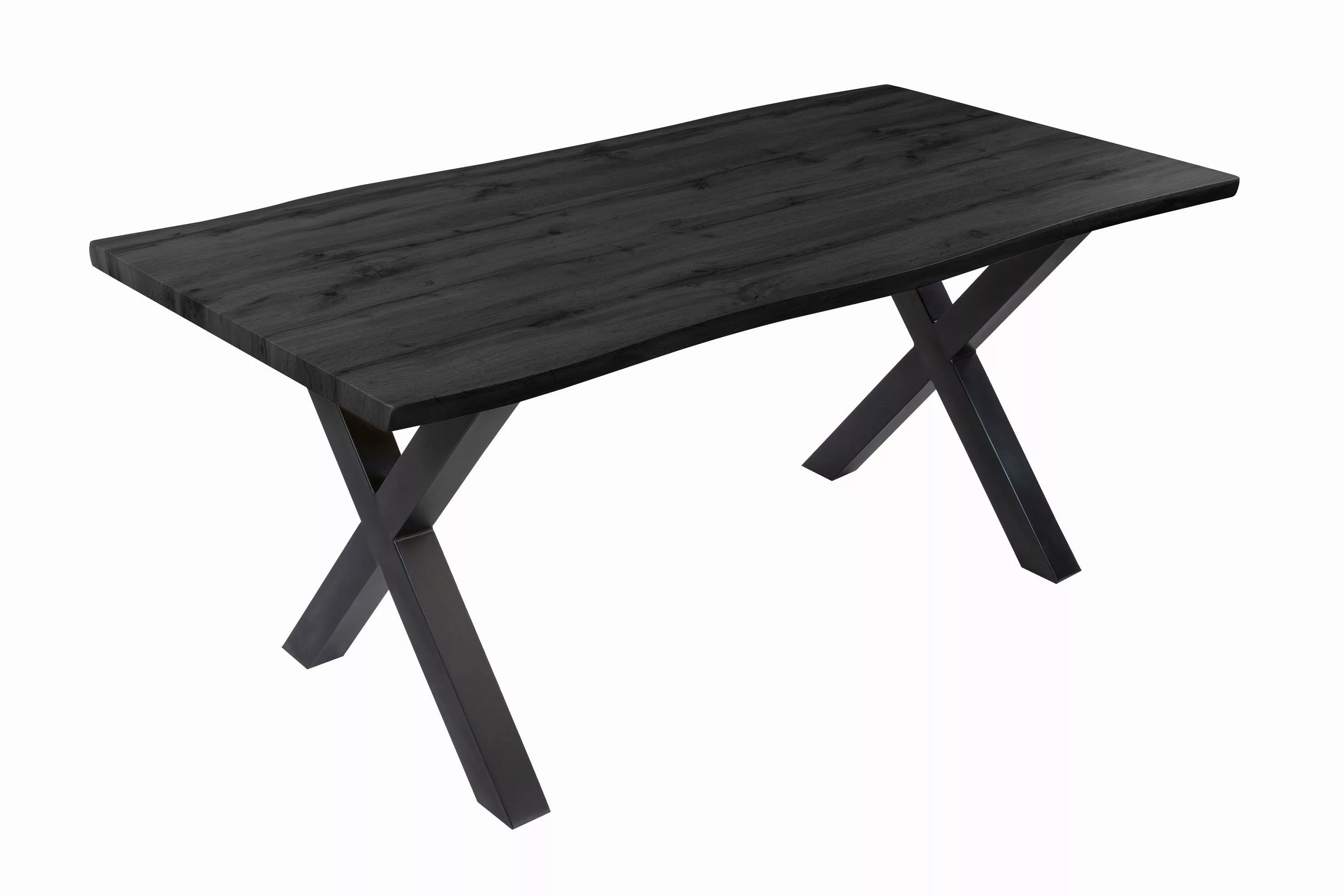 Loreno® Esstisch Josy, Holz-Optik Grau, Baumkante, günstig online kaufen