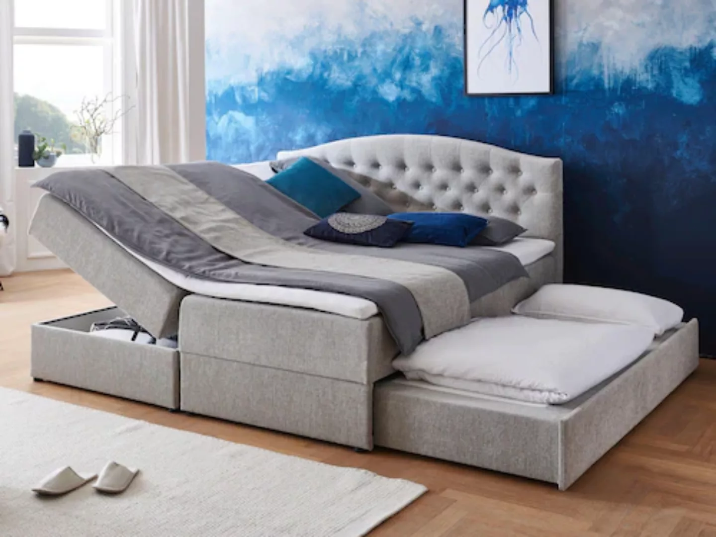 ATLANTIC home collection Boxspringbett "Lotte", mit Topper, Bettkasten und günstig online kaufen