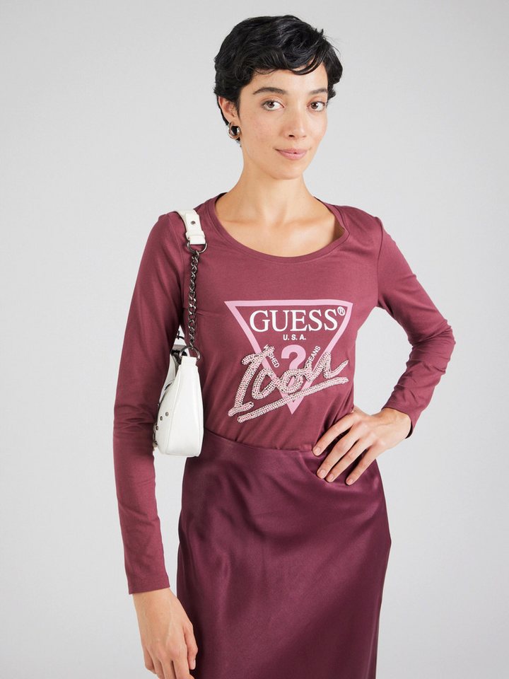 Guess Langarmshirt (1-tlg) Perlen günstig online kaufen