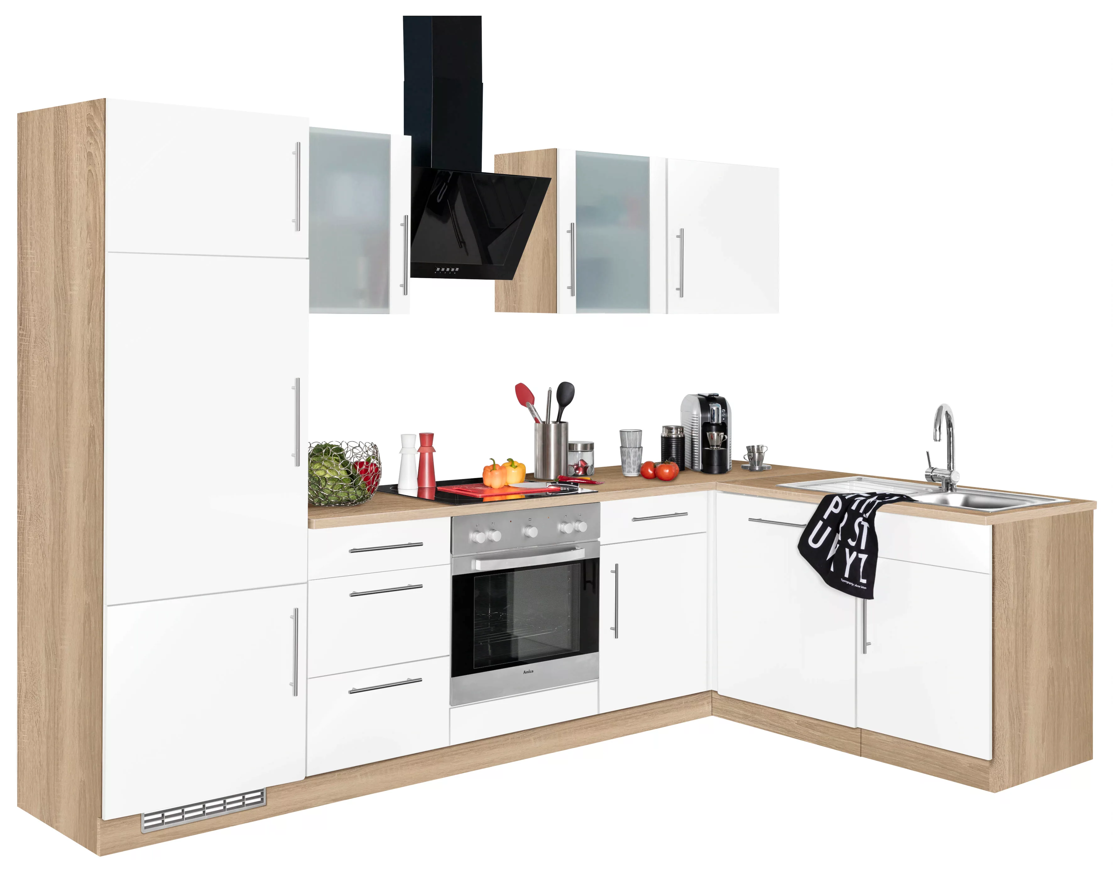 wiho Küchen Winkelküche "Cali", ohne E-Geräte, Stellbreite 280 x 170 cm günstig online kaufen