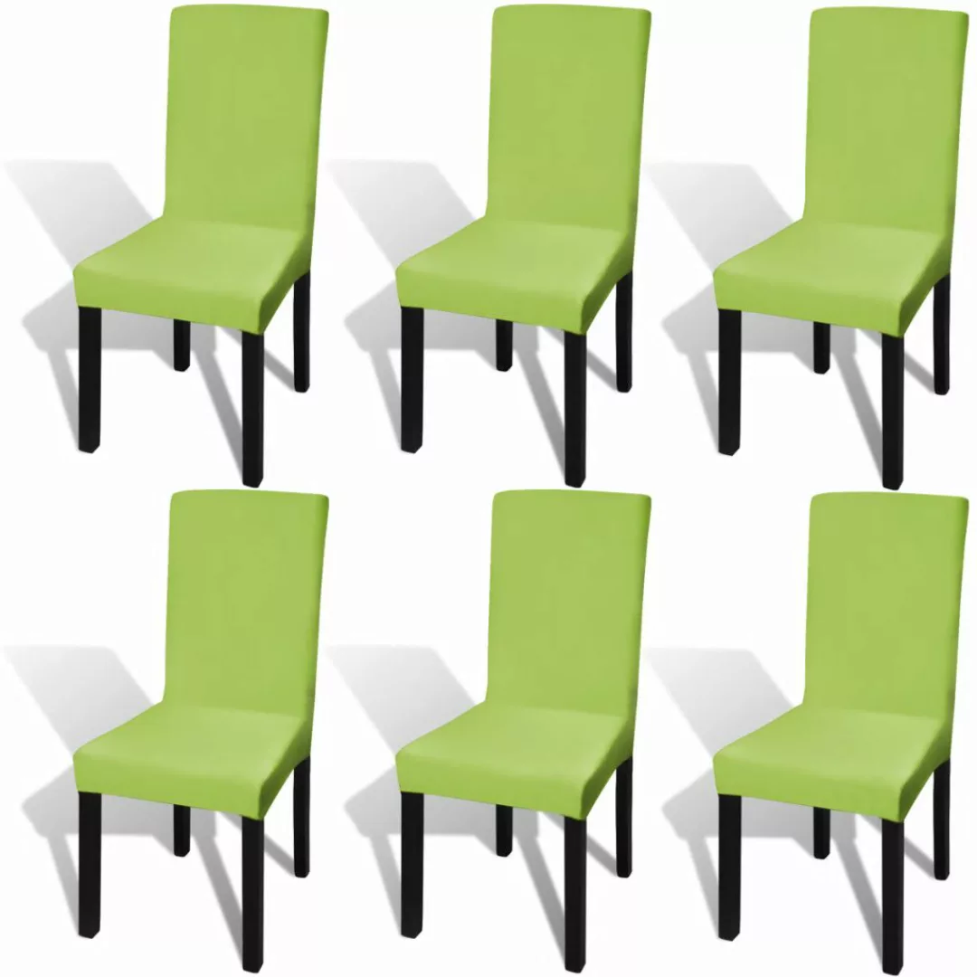 Gerader Stretch Stuhlbezug 6 Stk Grün günstig online kaufen