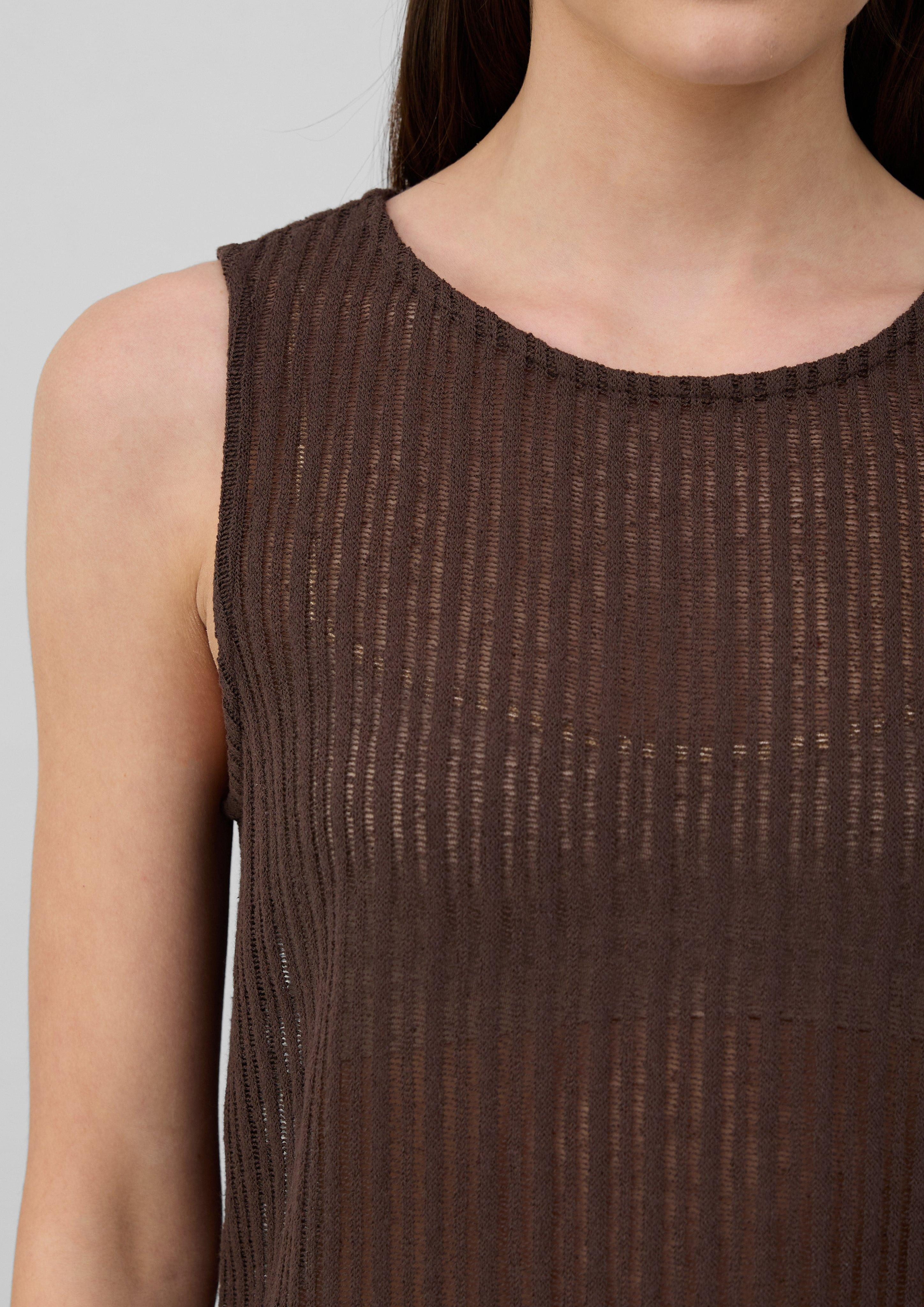 s.Oliver Kurzarmshirt Transparentes Jersey-Top mit Rundhalsausschnitt günstig online kaufen