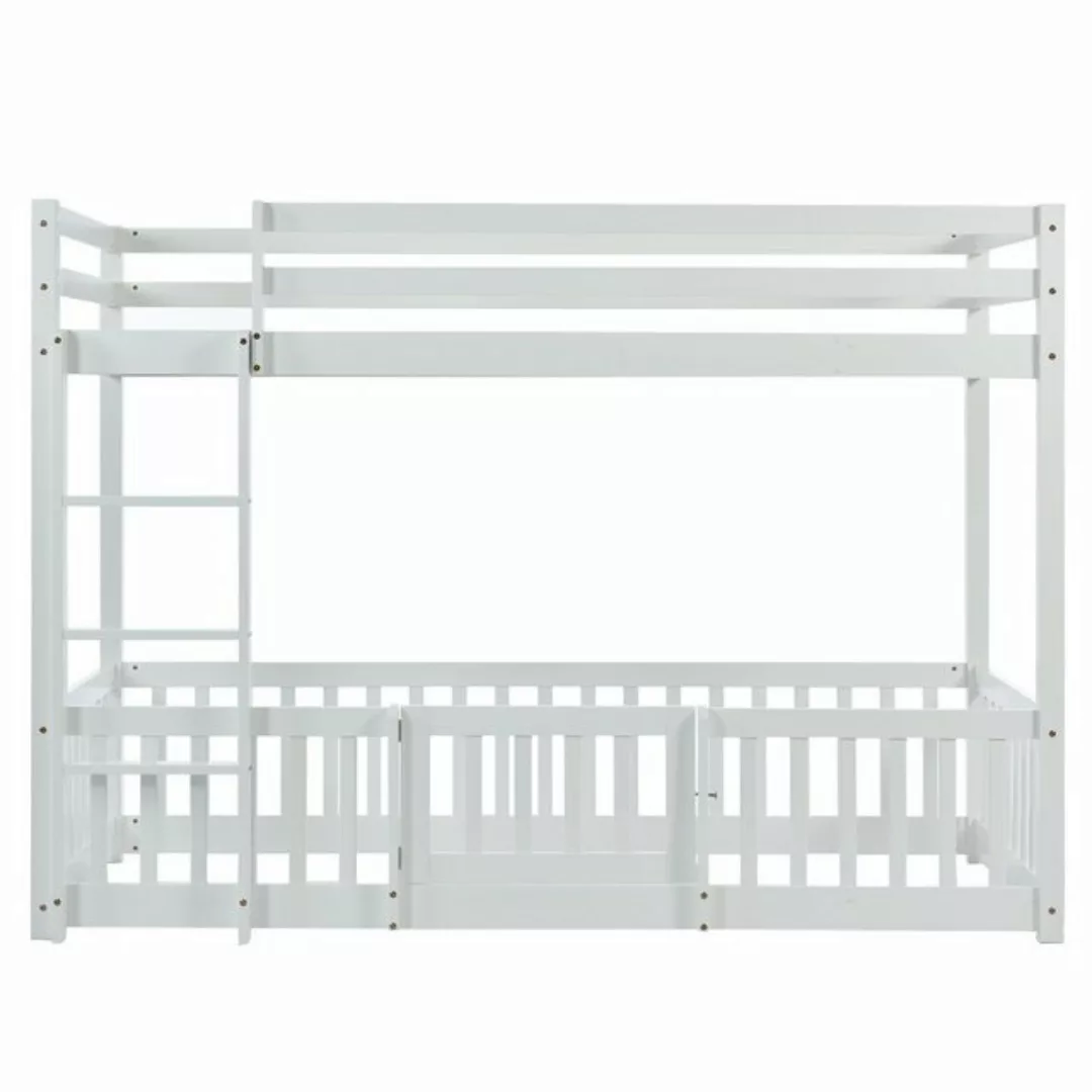 DOPWii Etagenbett 200x90cm Etagenbett mit Treppe,Zäune und Türchen,Holzbett günstig online kaufen