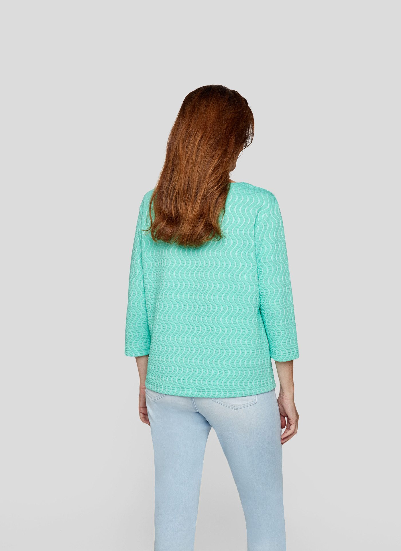 Rabe 3/4-Arm-Shirt, mit Wellen-Struktur günstig online kaufen