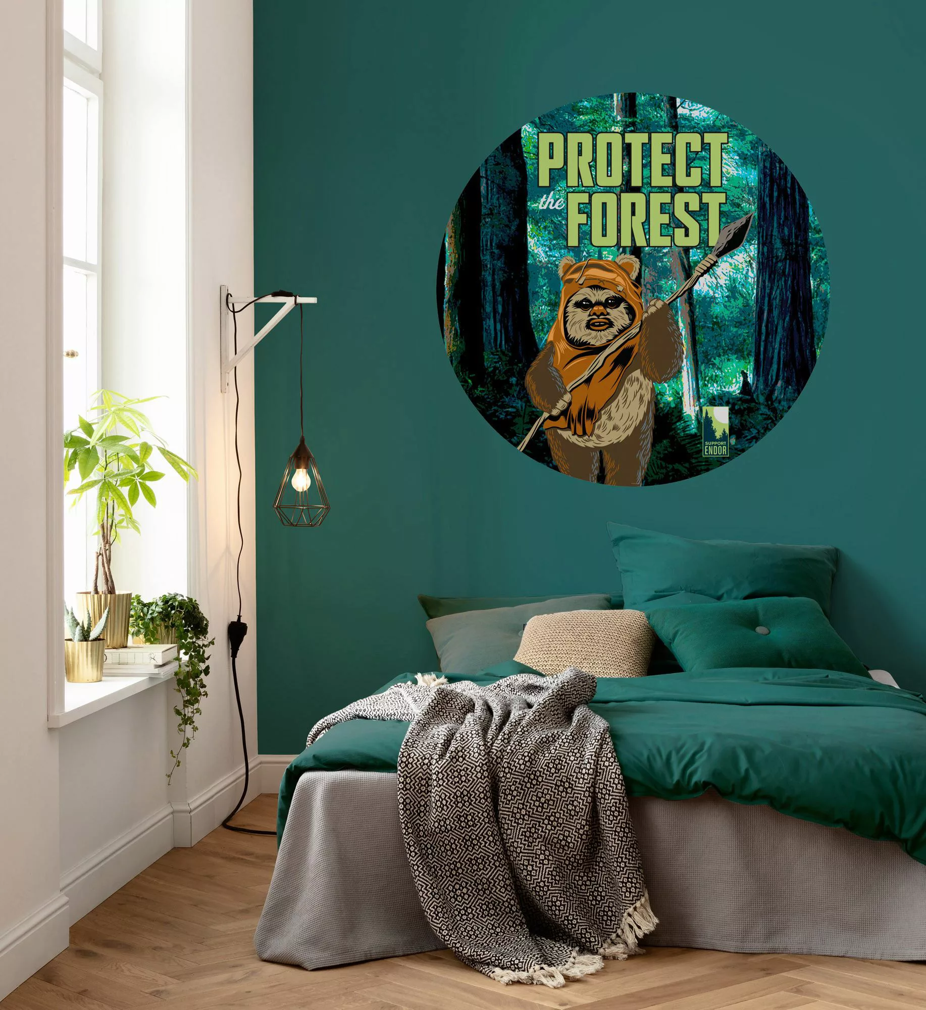 Komar Vliesfototapete Dot Star Wars Protect the Forest selbstklebend Ø 125 günstig online kaufen