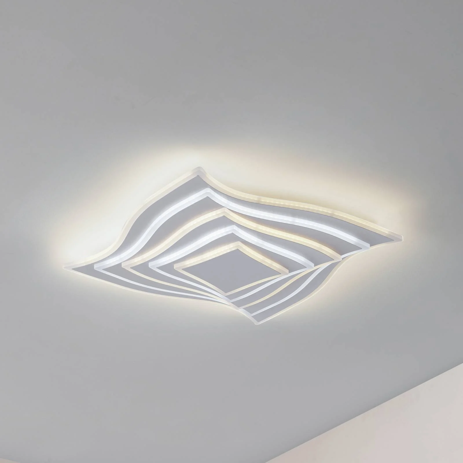 Lindby LED-Deckenleuchte Rebeka, 47x47cm, CCT, Fernbedienung günstig online kaufen