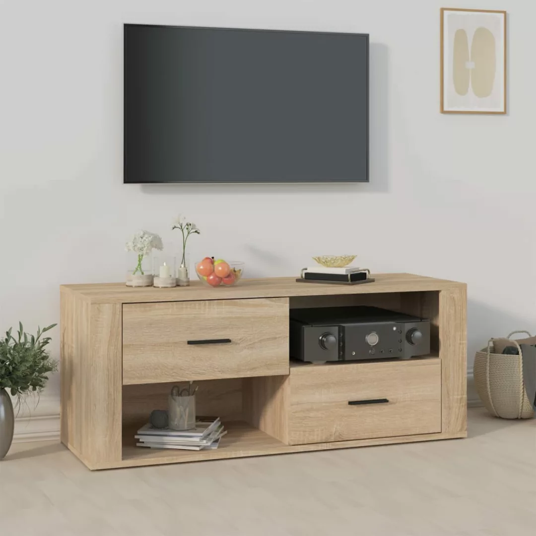 Vidaxl Tv-schrank Sonoma-eiche 100x35x40 Cm Holzwerkstoff günstig online kaufen