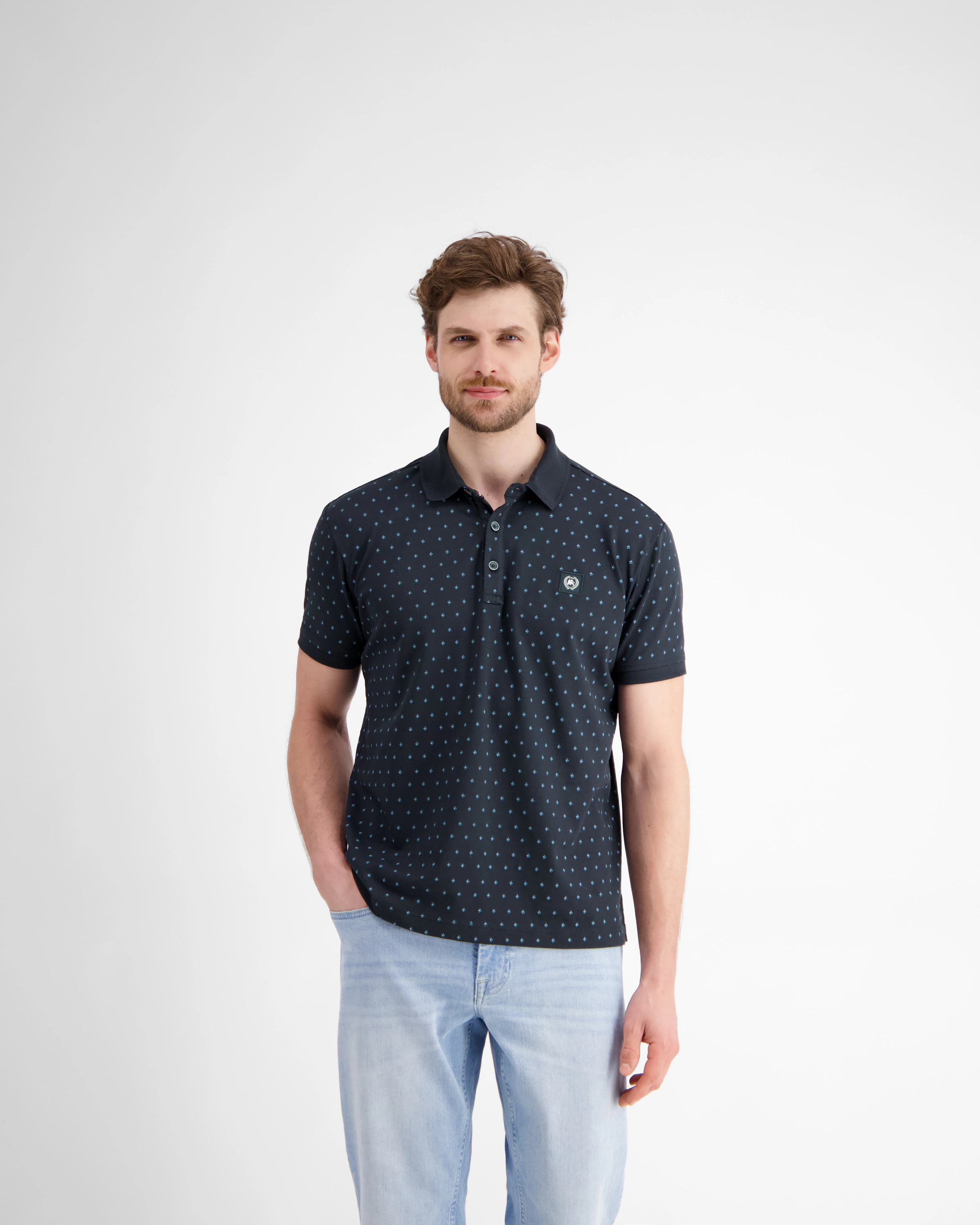 LERROS Poloshirt "LERROS Herren Poloshirt mit Minimalprint" günstig online kaufen