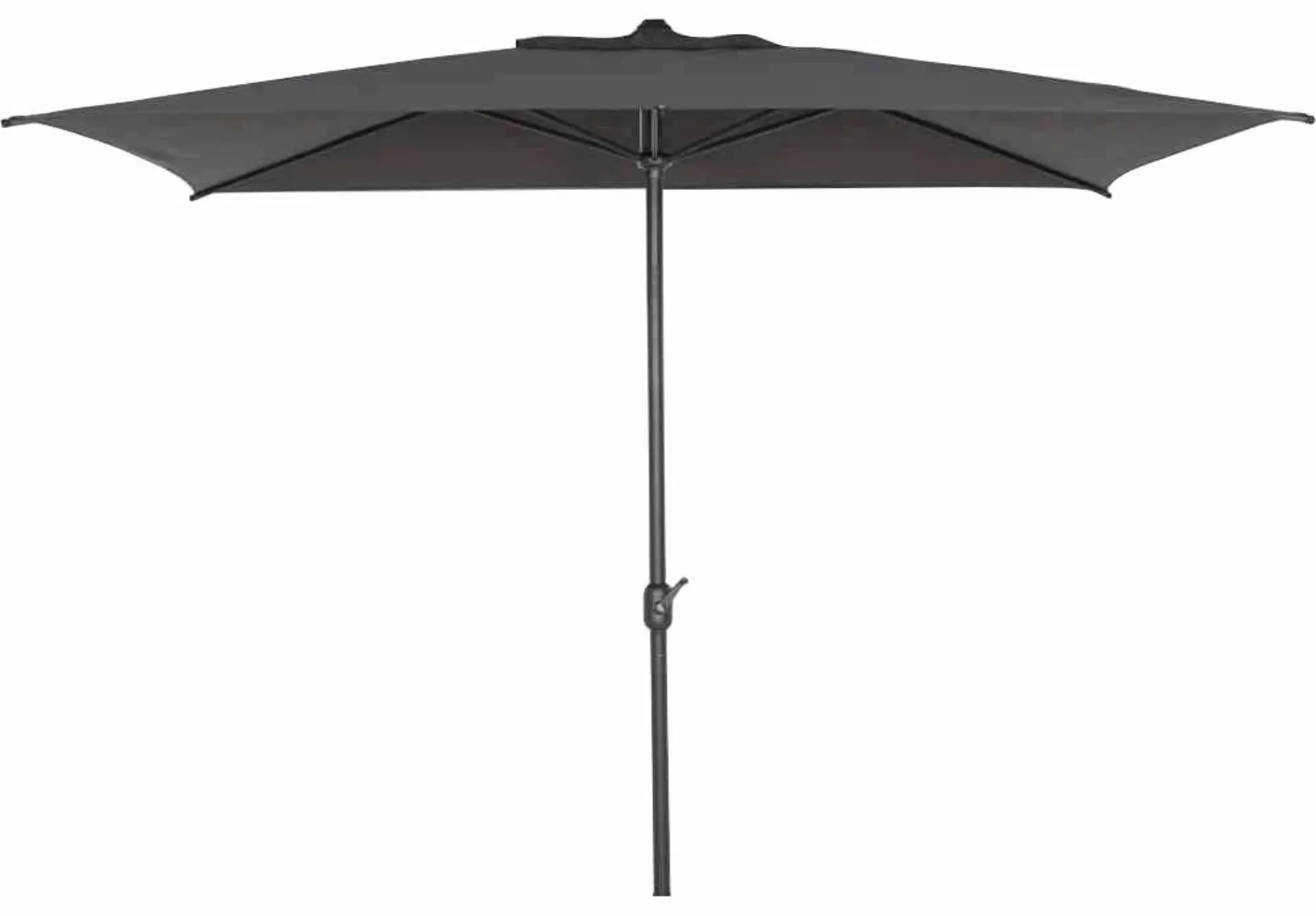 Siena Garden Marktschirm 200 cm x 300 cm Anthrazit mit Kurbelmechanik günstig online kaufen