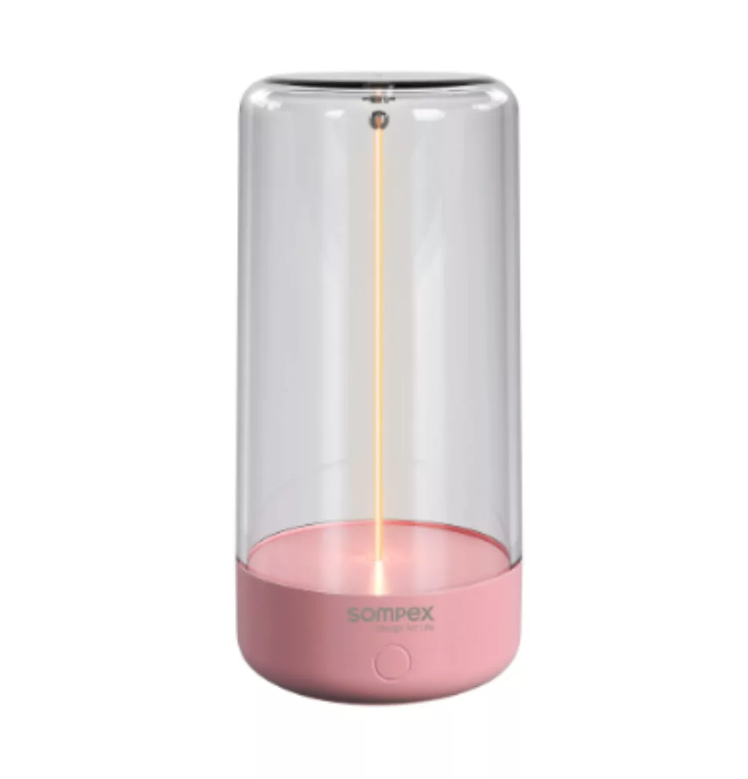 LED Akku Tischleuchte Pulse in Rosa und Transparent 0,5W 15lm IP54 günstig online kaufen