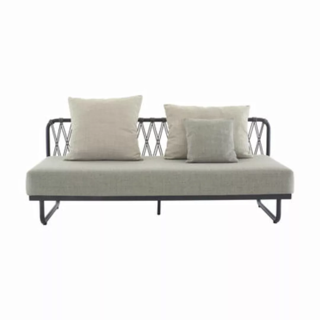 Gartensofa 2-Sitzer Valmer textil grau / L 201 cm - / Polypropylenschnur & günstig online kaufen