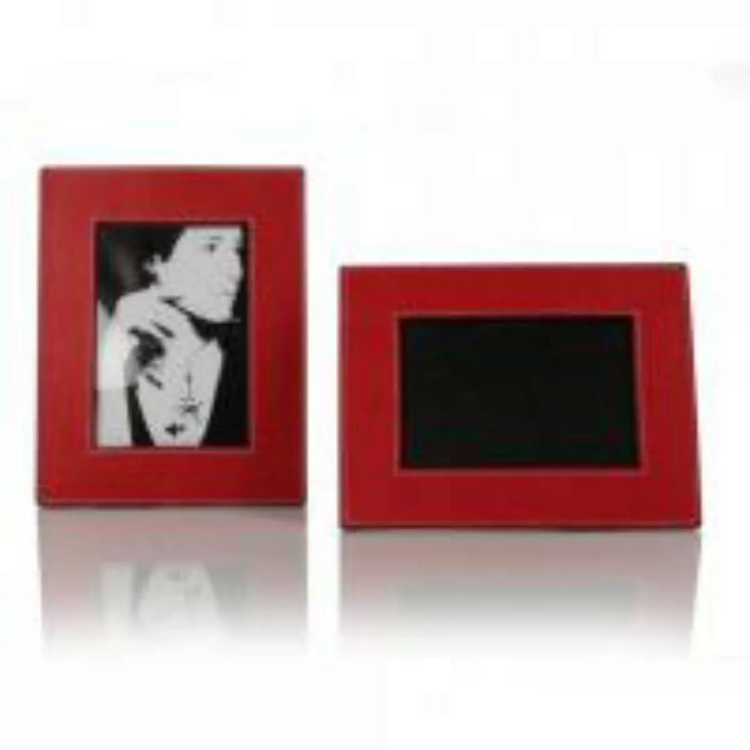 Lederbilderrahmen M, rot 23x18 cm, günstig online kaufen