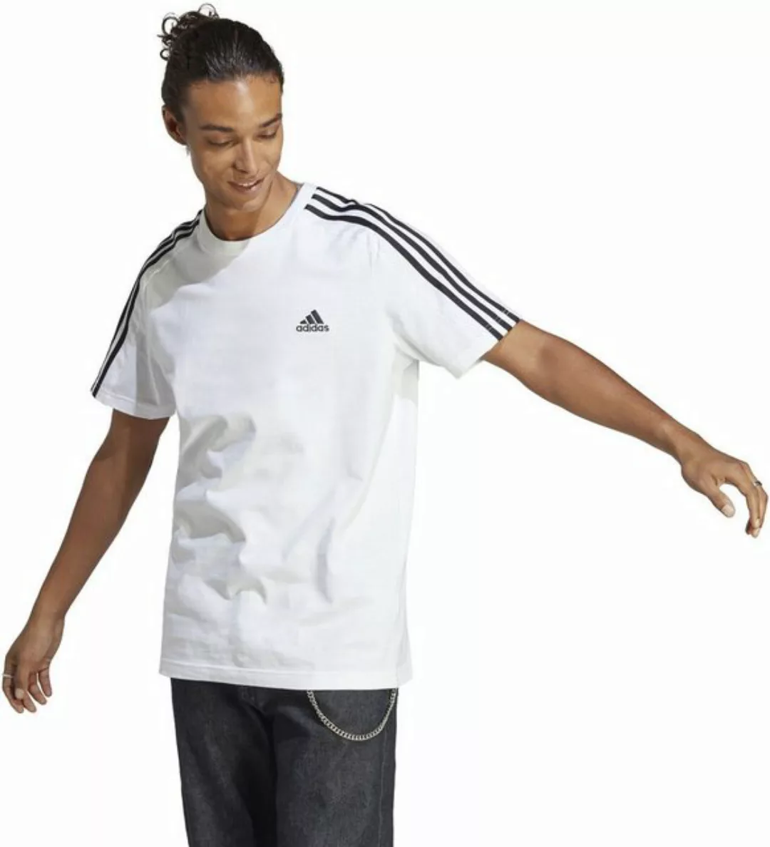 adidas Sportswear T-Shirt ESSENTIALS SINGLE JERSEY 3-STREIFEN T-SHIRT günstig online kaufen