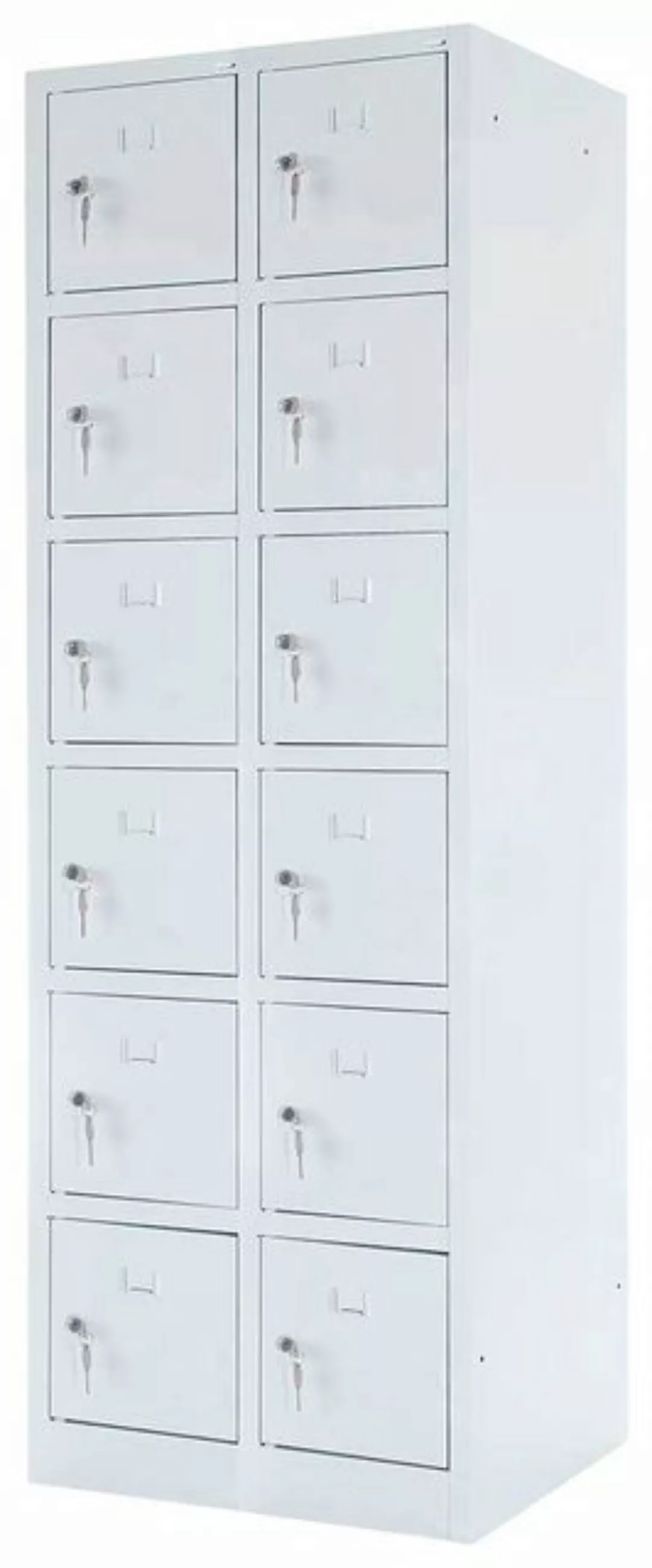 Fächerschrank BxTxH 600x490x1800 mm, lichtgrau günstig online kaufen