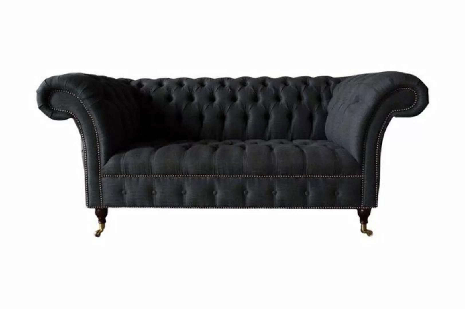 JVmoebel Sofa Design Chesterfield Stoff Couch Sofa 2 Sitzer Polster Textil günstig online kaufen