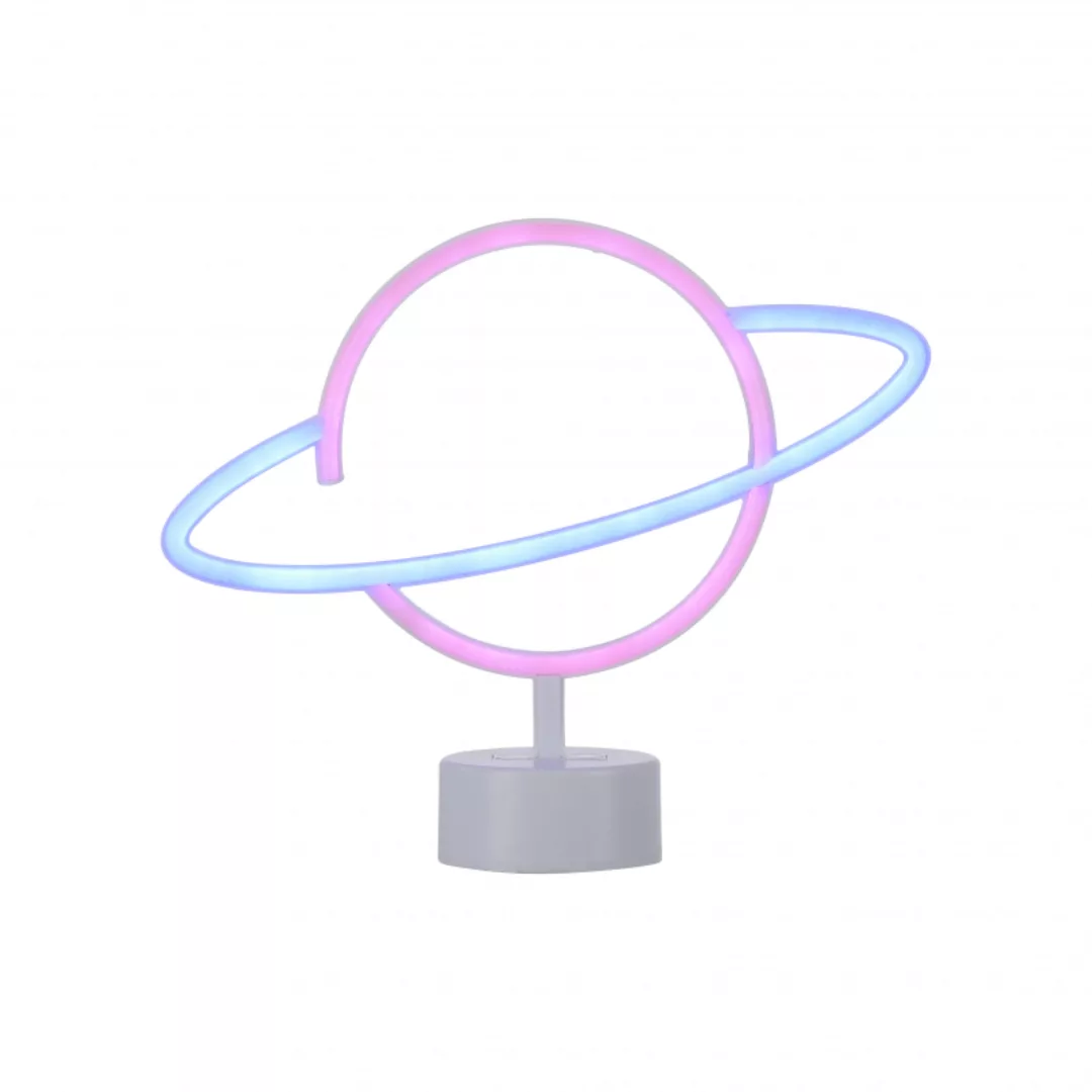 LED-Tischleuchte Neon Saturn, batteriebetrieben günstig online kaufen