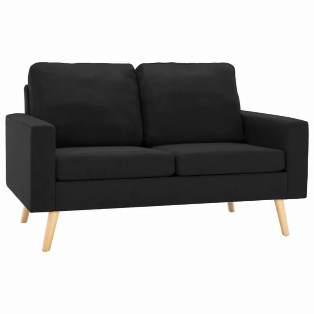 vidaXL Sofa 2-Sitzer-Sofa Schwarz Stoff Couch günstig online kaufen