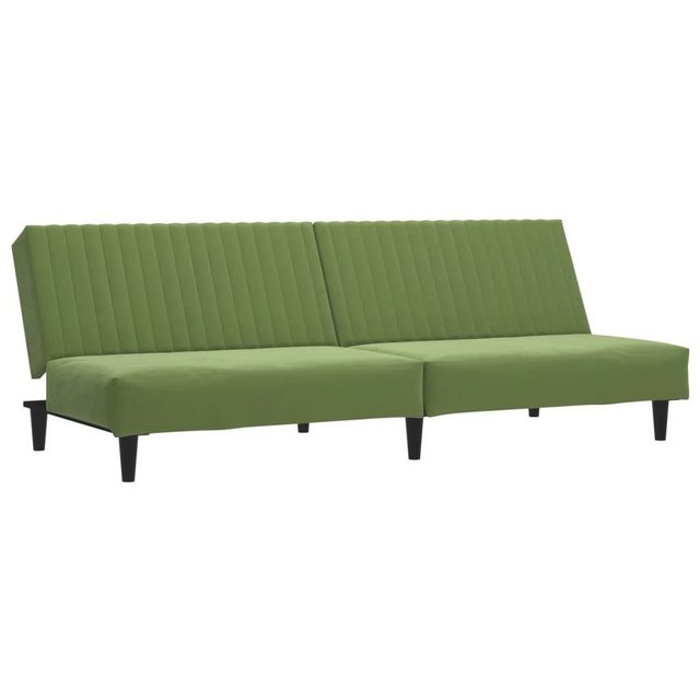 vidaXL Sofa Schlafsofa 2-Sitzer Hellgrün Samt günstig online kaufen