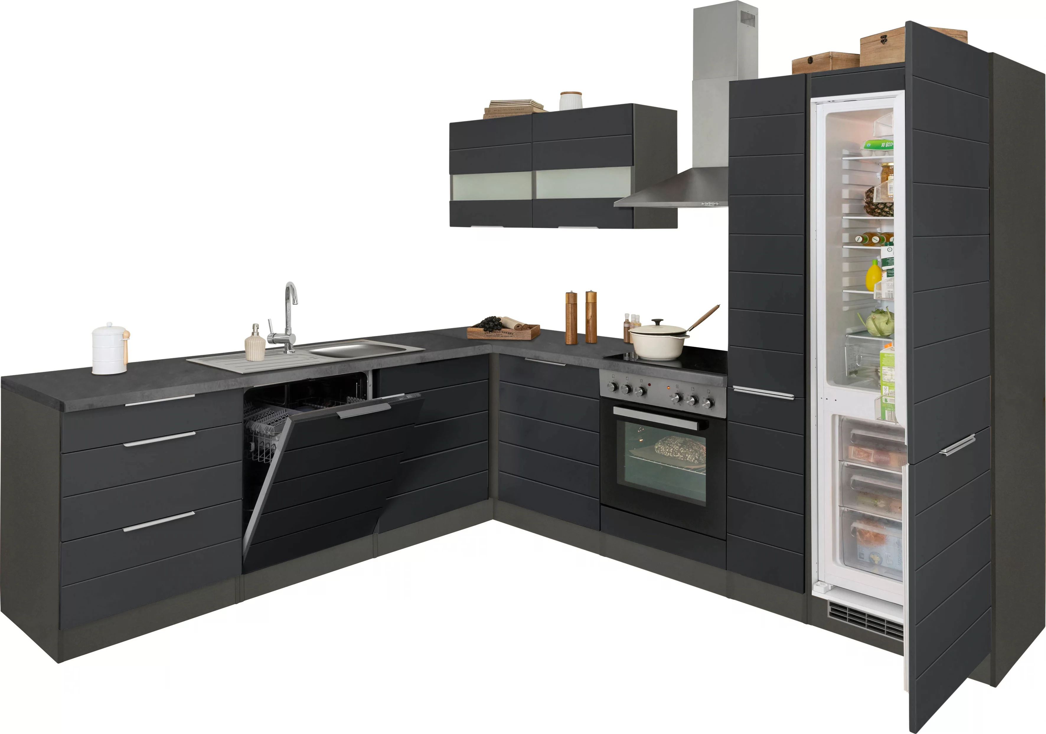 Kochstation Küche "KS-Luhe", Stellbreite 240x270 cm, wahlweise mit oder ohn günstig online kaufen