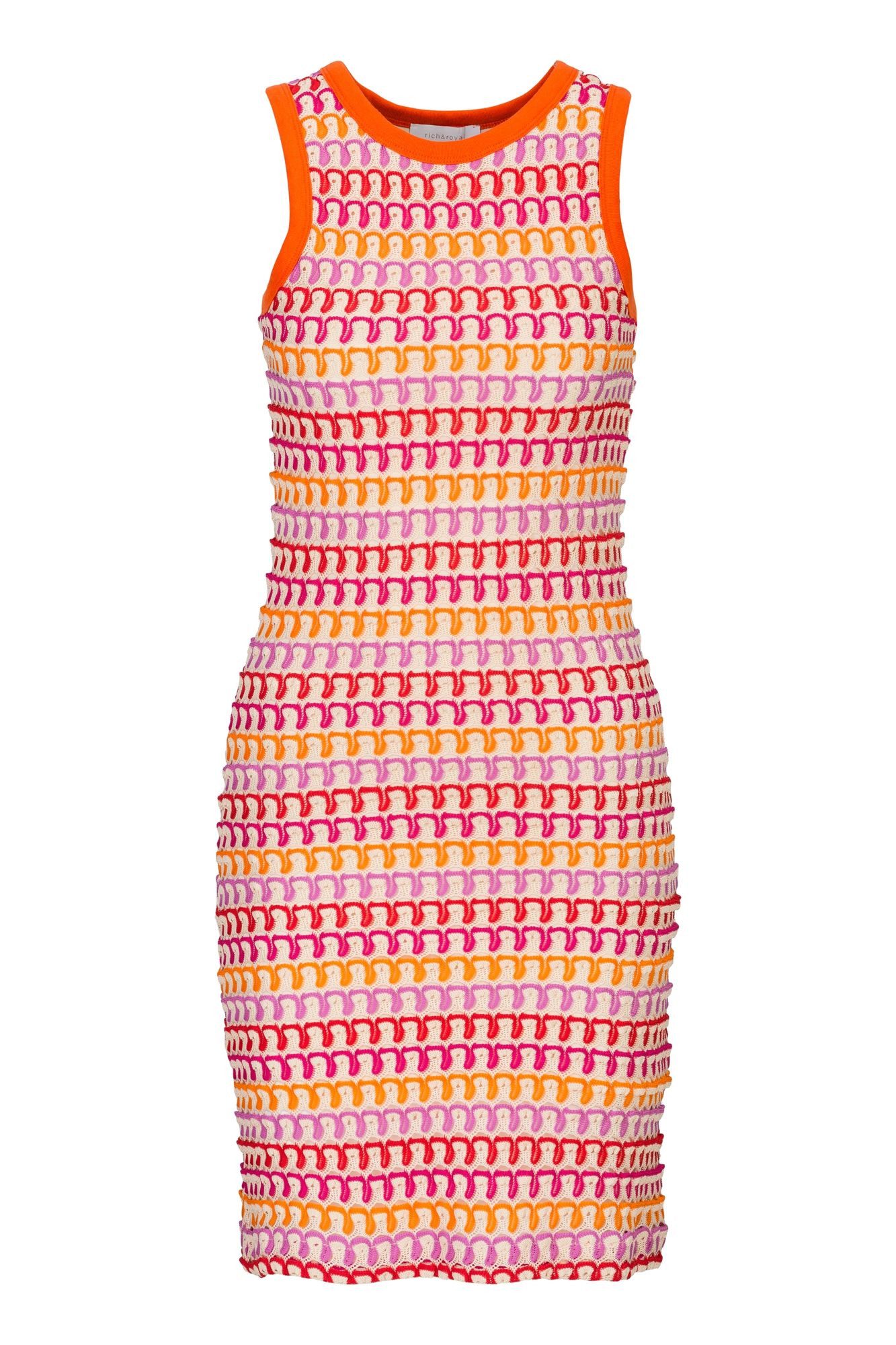 RICHROYAL Strickkleid D-Kleid mit farbenfrohem Strukturstrick günstig online kaufen