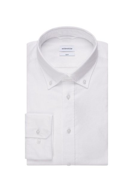 seidensticker Businesshemd Slim Slim Langarm Button-Down-Kragen Uni günstig online kaufen