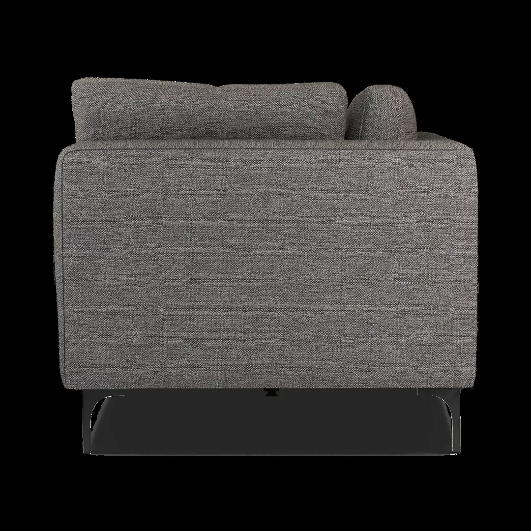 Monterosso 3-Sitzer Sofa, Muenzgrau und Schwarz - MADE.com günstig online kaufen