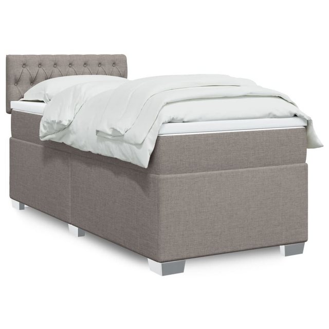 vidaXL Boxspringbett mit Matratze Taupe 90x200 cm Stoff2101577 günstig online kaufen