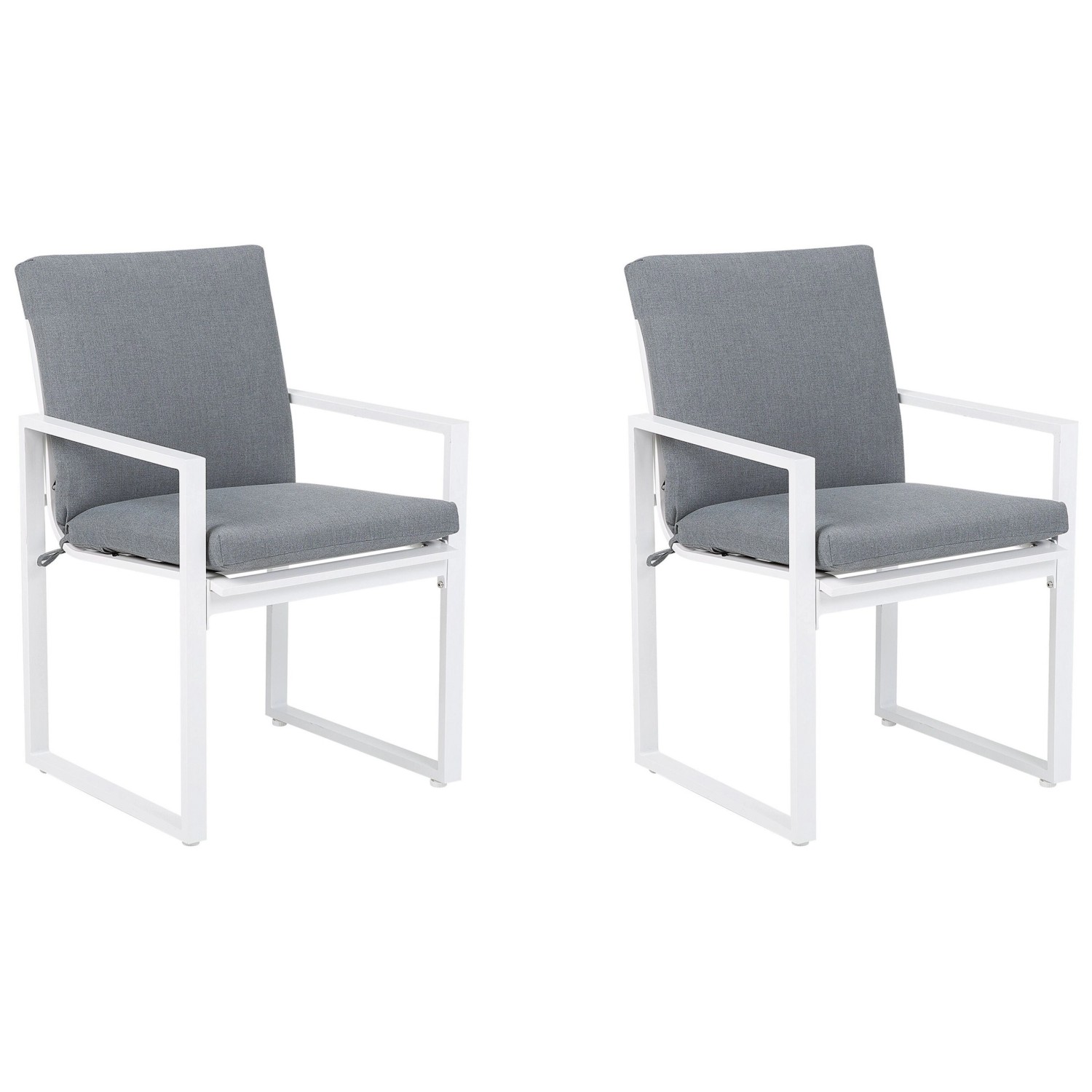 Beliani Gartenstuhl Grau Weiss 51x54x89 günstig online kaufen