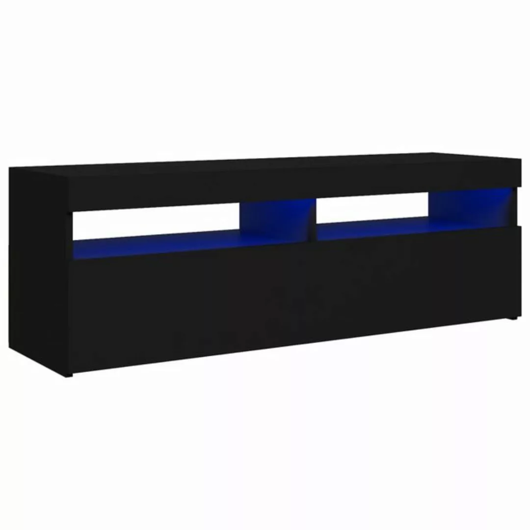 vidaXL TV-Schrank TV-Schrank mit LED Leuchten Schwarz 120x35x40 cm Lowboard günstig online kaufen