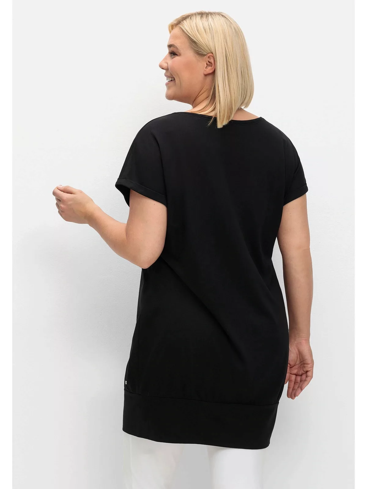 Sheego Longshirt "Große Größen", mit breitem Saumbündchen günstig online kaufen