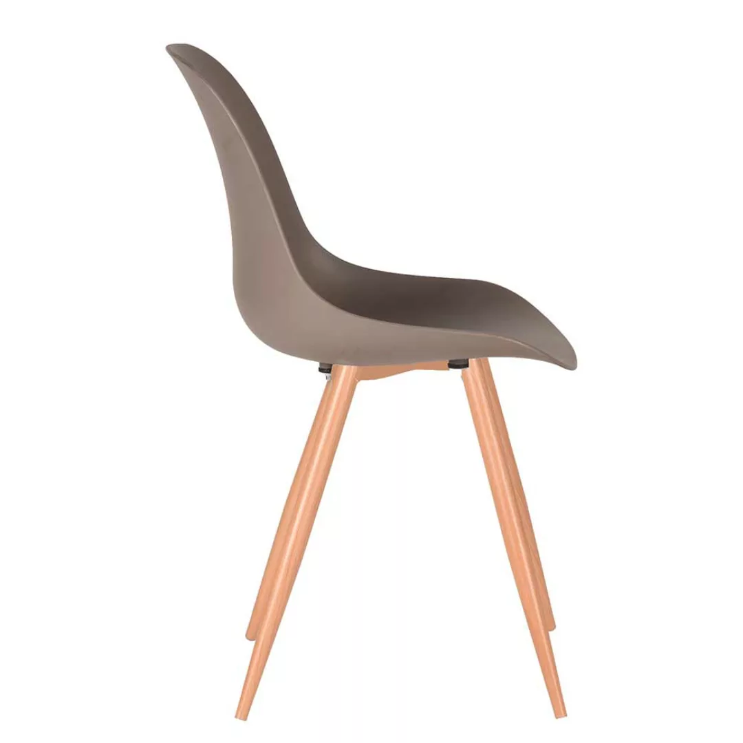 Esstisch Stuhl in Hellbraun Kunststoff Skandi Design (2er Set) günstig online kaufen