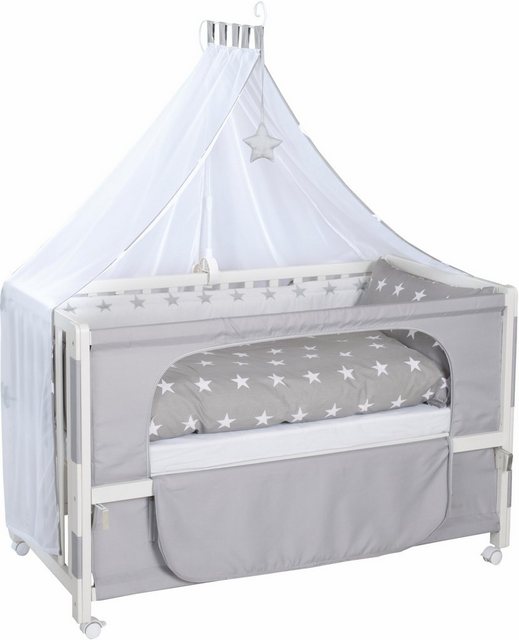 roba® Beistellbett Little Stars 60 x 120 cm, Anstellbett zum Elternbett mit günstig online kaufen