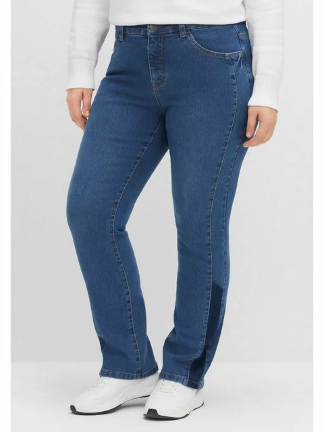 Sheego Gerade Jeans "Große Größen", mit Kontrastdetails an Bein und Taschen günstig online kaufen