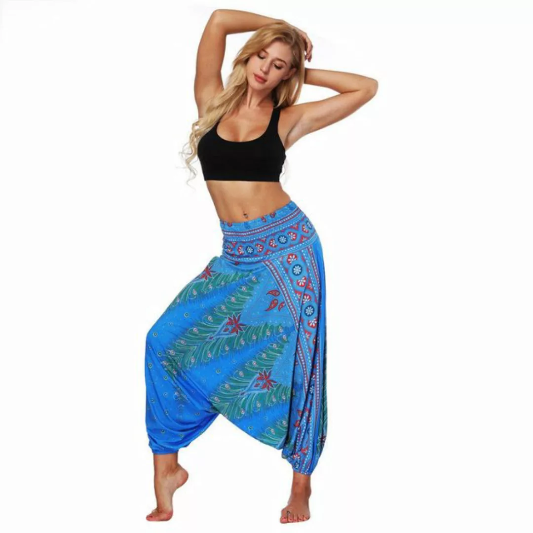 AUKUU Loungepants Bedruckte, weite Fitness-Yogahose, modische Haremshose fü günstig online kaufen