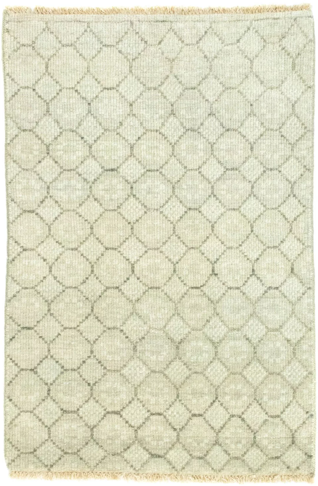 morgenland Wollteppich »Designer Teppich handgeknüpft beige«, rechteckig, h günstig online kaufen