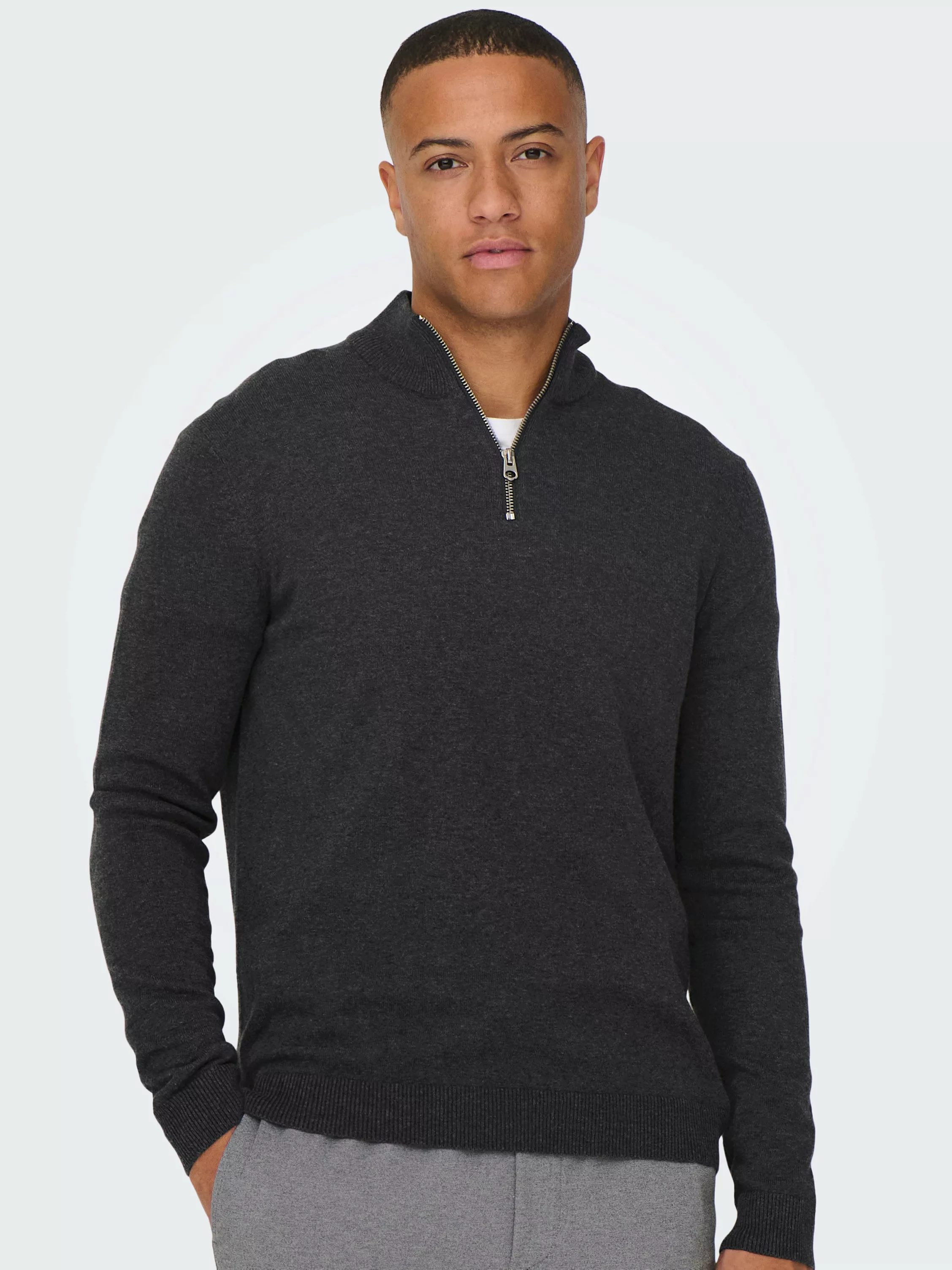 ONLY & SONS Strickpullover ONSALEX REG 12 HALF ZIP KNIT günstig online kaufen