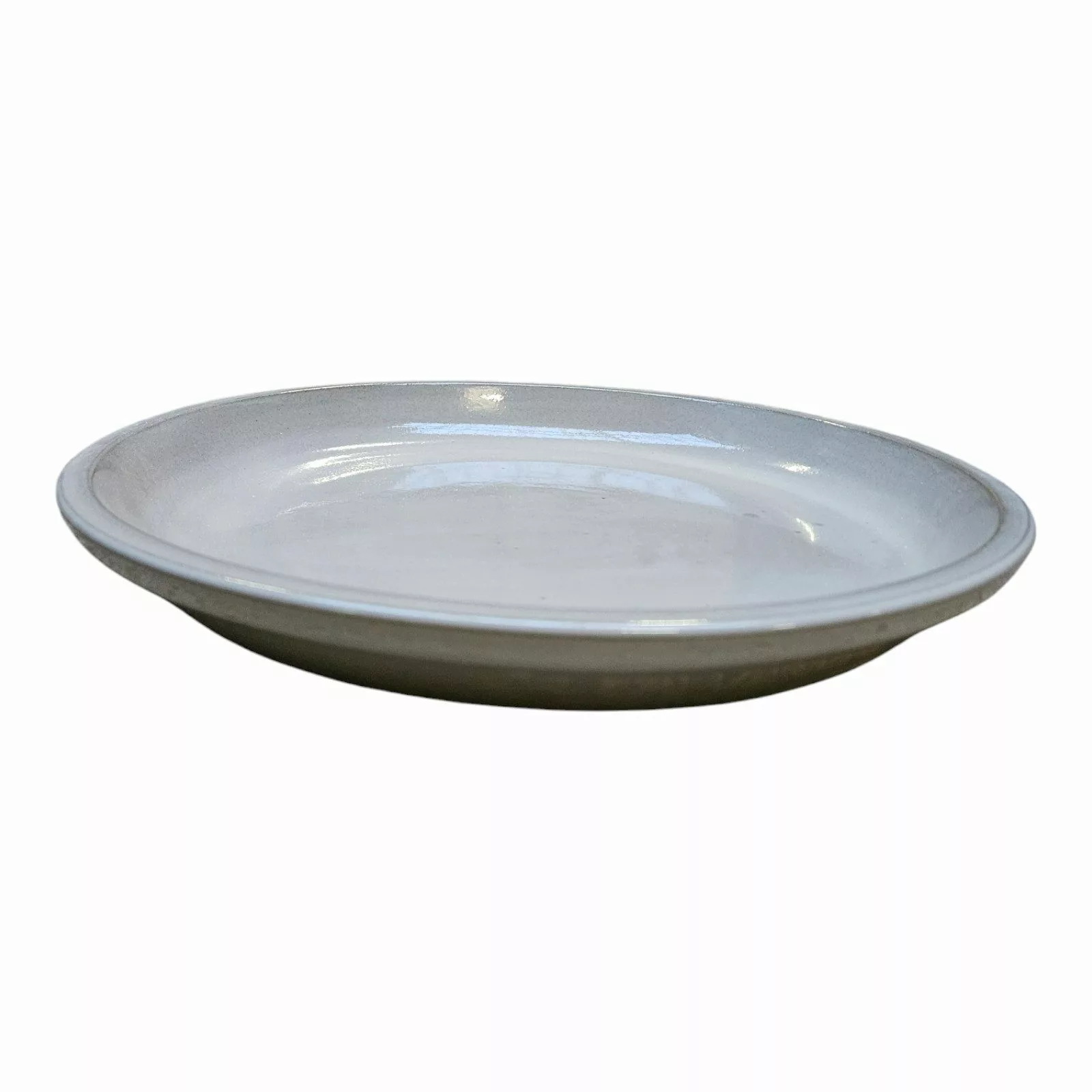 Teramico Blumentopfuntersetzer Pflanzteller Keramik 40cm Grau-Weiß günstig online kaufen