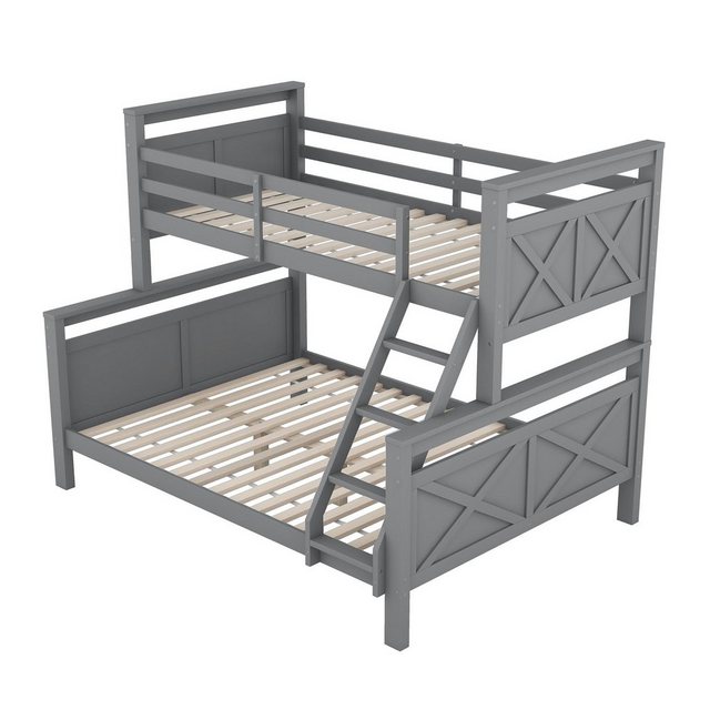WISHDOR Etagenbett Bett Holzbett Kinderbett, umbaubar in 2 getrennte Betten günstig online kaufen