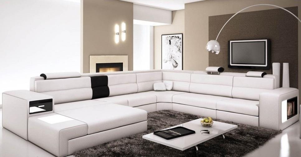 Xlmoebel Ecksofa Wohnlandschaft Landau in Weiß - Ecksofa mit elegantem Desi günstig online kaufen