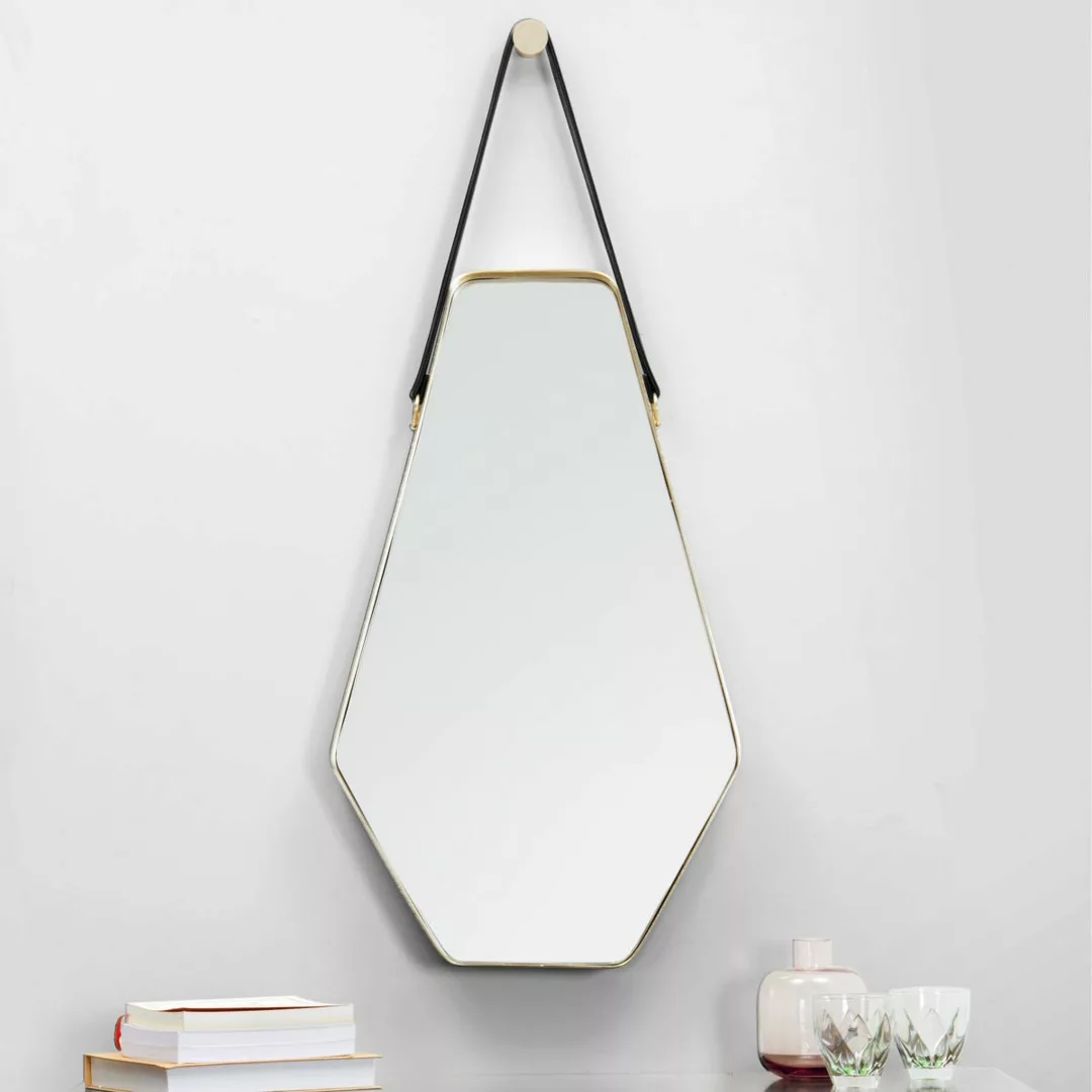 Cora Wandspiegel (45 x 100 cm), Schwarz und Gold - MADE.com günstig online kaufen