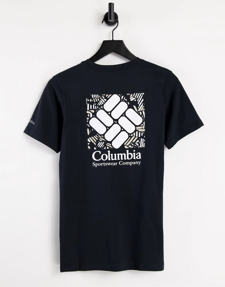 Columbia – Rapid Ridge – T-Shirt mit Grafik am Rücken in Schwarz günstig online kaufen