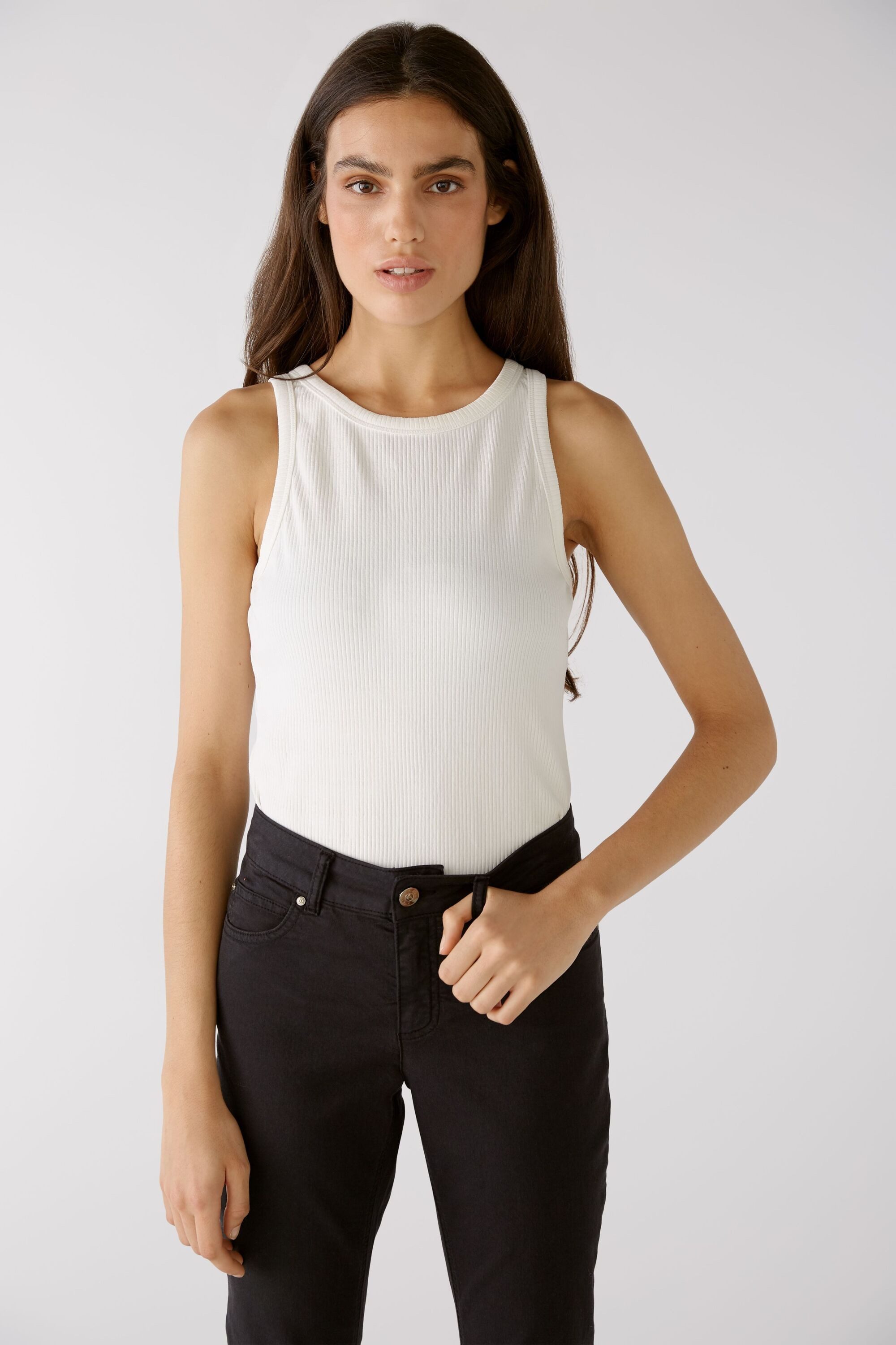 Oui Trägertop FILIZ Top elastische Viskoserippe günstig online kaufen