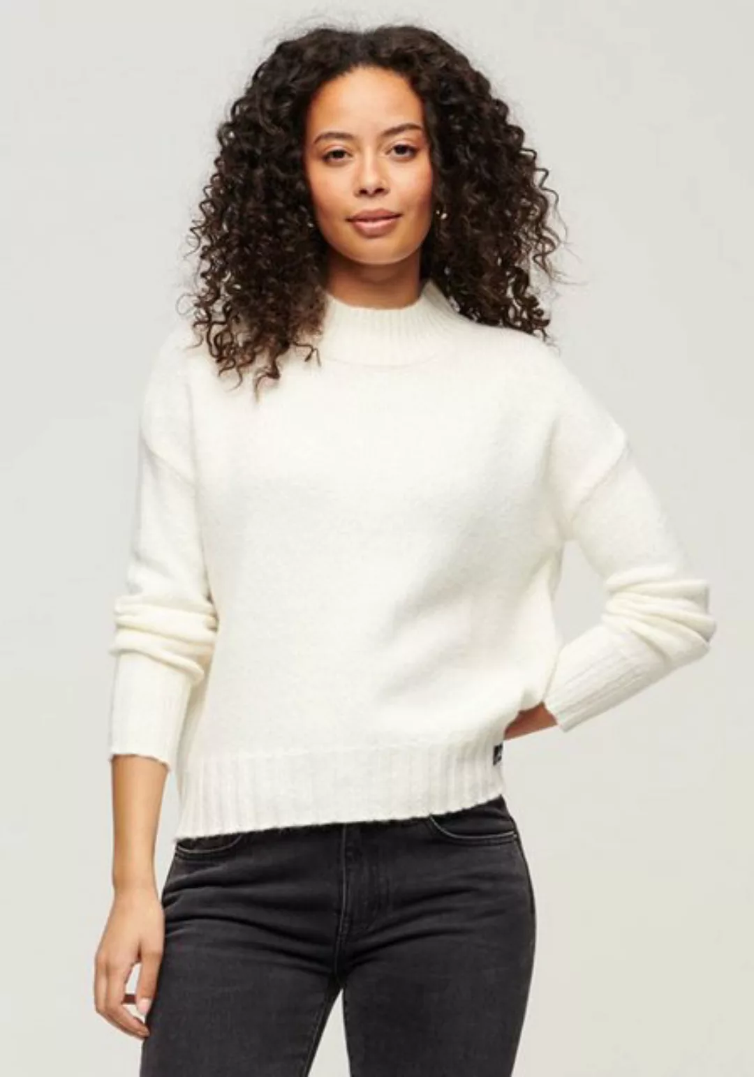 Superdry Strickpullover "Essential Mock Neck Jumper" günstig online kaufen