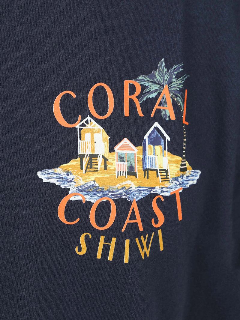 Shiwi T-Shirt Finn Coral Coast Navy - Größe M günstig online kaufen